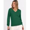 imageANRABESS Womens Long Sleeve V Neck Sweaters 2025 Fall Casual Classic Soft Loose Fit Basic Pullover Jumper TopForest Green