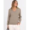 imageANRABESS Womens Long Sleeve V Neck Sweaters 2025 Fall Casual Classic Soft Loose Fit Basic Pullover Jumper TopLight Camel