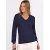 imageANRABESS Womens Long Sleeve V Neck Sweaters 2025 Fall Casual Classic Soft Loose Fit Basic Pullover Jumper TopNavy Blue
