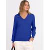imageANRABESS Womens Long Sleeve V Neck Sweaters 2025 Fall Casual Classic Soft Loose Fit Basic Pullover Jumper TopRoyal Blue