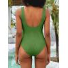 imageANRABESS Womens One Piece Swimsuit 2025 Summer Solid Square Neck Tummy Control Modest Full Coverage Ribbed Bathing SuitsArmy Green