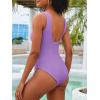 imageANRABESS Womens One Piece Swimsuit 2025 Summer Solid Square Neck Tummy Control Modest Full Coverage Ribbed Bathing SuitsLight Purple