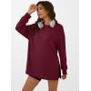 imageANRABESS Womens Oversized Long Sleeve shirts Fall Workout Tunic Tops Athletic Gym Tshirts Soft Basic Tees 2025 OutfitsBurgundy