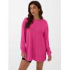 imageANRABESS Womens Oversized Long Sleeve shirts Fall Workout Tunic Tops Athletic Gym Tshirts Soft Basic Tees 2025 OutfitsHot Pink