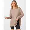 imageANRABESS Womens Oversized Long Sleeve shirts Fall Workout Tunic Tops Athletic Gym Tshirts Soft Basic Tees 2025 OutfitsLight Brown