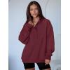 imageANRABESS Womens Oversized Sweatshirt Long Sleeve Henley Pullover Tops 2025 Fall Casual Button Loose Fit Teens Fashion OutfitsWine Red