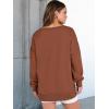 imageANRABESS Womens Oversized Sweatshirts Long Sleeve Tunic Shirts V Neck Loose Pullover Tops 2025 Trendy Fall Teen Girls OutfitCaramel Brown