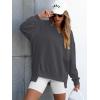 imageANRABESS Womens Oversized Sweatshirts Long Sleeve Tunic Shirts V Neck Loose Pullover Tops 2025 Trendy Fall Teen Girls OutfitDark Grey