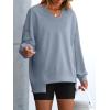 imageANRABESS Womens Oversized Sweatshirts Long Sleeve Tunic Shirts V Neck Loose Pullover Tops 2025 Trendy Fall Teen Girls OutfitLight Blue