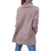 imageANRABESS Womens Oversized Turtleneck Batwing Sleeve Spilt Casual Loose Knit Tunic Pullover Sweater Tops 2025 Fall OutfitsAlmond