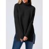 imageANRABESS Womens Oversized Turtleneck Batwing Sleeve Spilt Casual Loose Knit Tunic Pullover Sweater Tops 2025 Fall OutfitsBlack