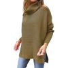 imageANRABESS Womens Oversized Turtleneck Batwing Sleeve Spilt Casual Loose Knit Tunic Pullover Sweater Tops 2025 Fall OutfitsCamel