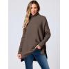 imageANRABESS Womens Oversized Turtleneck Batwing Sleeve Spilt Casual Loose Knit Tunic Pullover Sweater Tops 2025 Fall OutfitsChocola Coffee