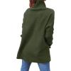 imageANRABESS Womens Oversized Turtleneck Batwing Sleeve Spilt Casual Loose Knit Tunic Pullover Sweater Tops 2025 Fall OutfitsForest