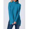 imageANRABESS Womens Oversized Turtleneck Batwing Sleeve Spilt Casual Loose Knit Tunic Pullover Sweater Tops 2025 Fall OutfitsLake