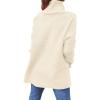 imageANRABESS Womens Oversized Turtleneck Batwing Sleeve Spilt Casual Loose Knit Tunic Pullover Sweater Tops 2025 Fall OutfitsParchment Apricot