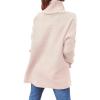 imageANRABESS Womens Oversized Turtleneck Batwing Sleeve Spilt Casual Loose Knit Tunic Pullover Sweater Tops 2025 Fall OutfitsPink