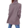 imageANRABESS Womens Oversized Turtleneck Batwing Sleeve Spilt Casual Loose Knit Tunic Pullover Sweater Tops 2025 Fall OutfitsPurple