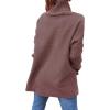 imageANRABESS Womens Oversized Turtleneck Batwing Sleeve Spilt Casual Loose Knit Tunic Pullover Sweater Tops 2025 Fall OutfitsRose