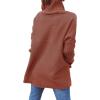 imageANRABESS Womens Oversized Turtleneck Batwing Sleeve Spilt Casual Loose Knit Tunic Pullover Sweater Tops 2025 Fall OutfitsRust