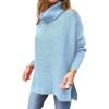 imageANRABESS Womens Oversized Turtleneck Batwing Sleeve Spilt Casual Loose Knit Tunic Pullover Sweater Tops 2025 Fall OutfitsSky