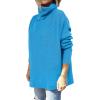 imageANRABESS Womens Oversized Turtleneck Batwing Sleeve Spilt Casual Loose Knit Tunic Pullover Sweater Tops 2025 Fall OutfitsSky Blue