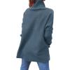 imageANRABESS Womens Oversized Turtleneck Batwing Sleeve Spilt Casual Loose Knit Tunic Pullover Sweater Tops 2025 Fall OutfitsTeal