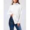 imageANRABESS Womens Oversized Turtleneck Batwing Sleeve Spilt Casual Loose Knit Tunic Pullover Sweater Tops 2025 Fall OutfitsWhite