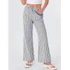 imageANRABESS Womens Striped Gingham Pants 2025 Fall Pajama Lounge Boxer Pants Casual Wide Leg Drawstring PJ Bottoms TrousersBlack White Stripe