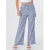 imageANRABESS Womens Striped Gingham Pants 2025 Fall Pajama Lounge Boxer Pants Casual Wide Leg Drawstring PJ Bottoms TrousersBlue White Plaid