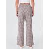 imageANRABESS Womens Striped Gingham Pants 2025 Fall Pajama Lounge Boxer Pants Casual Wide Leg Drawstring PJ Bottoms TrousersBrown White Plaid