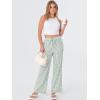 imageANRABESS Womens Striped Gingham Pants 2025 Fall Pajama Lounge Boxer Pants Casual Wide Leg Drawstring PJ Bottoms TrousersGreen White Plaid