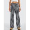 imageANRABESS Womens Striped Gingham Pants 2025 Fall Pajama Lounge Boxer Pants Casual Wide Leg Drawstring PJ Bottoms TrousersMulti Black Plaid