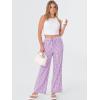 imageANRABESS Womens Striped Gingham Pants 2025 Fall Pajama Lounge Boxer Pants Casual Wide Leg Drawstring PJ Bottoms TrousersPurple White Plaid