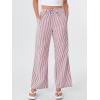 imageANRABESS Womens Striped Gingham Pants 2025 Fall Pajama Lounge Boxer Pants Casual Wide Leg Drawstring PJ Bottoms TrousersRed White Stripe
