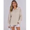 imageANRABESS Womens Sweatshirts Oversized Casual Loose Button Up Henley Pullover Top High Low Split 2025 Fall Fashion OutfitsApricot