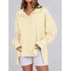 imageANRABESS Womens Sweatshirts Oversized Casual Loose Button Up Henley Pullover Top High Low Split 2025 Fall Fashion OutfitsBeige