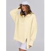 imageANRABESS Womens Sweatshirts Oversized Casual Loose Button Up Henley Pullover Top High Low Split 2025 Fall Fashion OutfitsBeige