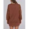 imageANRABESS Womens Sweatshirts Oversized Casual Loose Button Up Henley Pullover Top High Low Split 2025 Fall Fashion OutfitsBrown