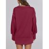 imageANRABESS Womens Sweatshirts Oversized Casual Loose Button Up Henley Pullover Top High Low Split 2025 Fall Fashion OutfitsDeep Red