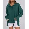 imageANRABESS Womens Sweatshirts Oversized Casual Loose Button Up Henley Pullover Top High Low Split 2025 Fall Fashion OutfitsForest