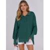 imageANRABESS Womens Sweatshirts Oversized Casual Loose Button Up Henley Pullover Top High Low Split 2025 Fall Fashion OutfitsForest