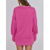 imageANRABESS Womens Sweatshirts Oversized Casual Loose Button Up Henley Pullover Top High Low Split 2025 Fall Fashion OutfitsHot Pink