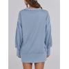 imageANRABESS Womens Sweatshirts Oversized Casual Loose Button Up Henley Pullover Top High Low Split 2025 Fall Fashion OutfitsLight Grey Blue