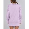 imageANRABESS Womens Sweatshirts Oversized Casual Loose Button Up Henley Pullover Top High Low Split 2025 Fall Fashion OutfitsLight Purple