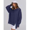 imageANRABESS Womens Sweatshirts Oversized Casual Loose Button Up Henley Pullover Top High Low Split 2025 Fall Fashion OutfitsNavy Blue
