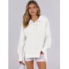 imageANRABESS Womens Sweatshirts Oversized Casual Loose Button Up Henley Pullover Top High Low Split 2025 Fall Fashion OutfitsWhite