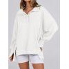 imageANRABESS Womens Sweatshirts Oversized Casual Loose Button Up Henley Pullover Top High Low Split 2025 Fall Fashion OutfitsWhite