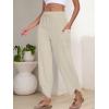 imageANRABESS Womens Wide Leg Palazzo Capri Pants 2025 Summer Casual Loose High Waisted Lounge Flowy Cropped Beach Work TrousersApricot