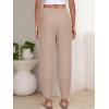 imageANRABESS Womens Wide Leg Palazzo Capri Pants 2025 Summer Casual Loose High Waisted Lounge Flowy Cropped Beach Work TrousersBeige